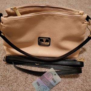 Valentina leather nude purse excellent condition